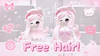 HURRY! How to get the FREE Pink Swirly Beret Hair w/ Face for 0 ROBUX on ROBLOX! New 0 ROBUX UGC🩷😍🩷