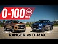 2021 Isuzu D-Max vs Ford Ranger: 0-100km/h & comparison