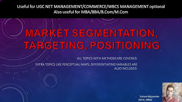 Market segmentation, targeting, positioning| For MBA, UGC NET Management/commerce, BBA, M.Com, B.Com