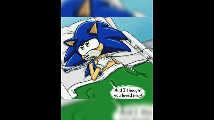 sonic but he is dying in a hospital bed