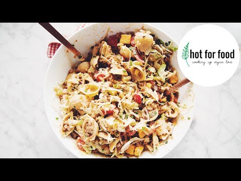 vegan-cheeseburger-pasta-salad-(summer-bbq-side-ideas-ep-#2)-|-hot-for-food