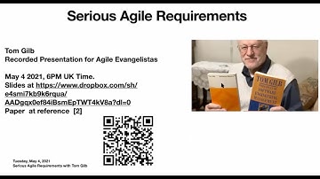Tom Gilb - Serious Agile Requirements