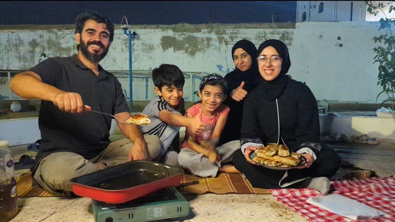 سهرتنا اليوم في الحوش مع الشيف رغد عملت لنا أطيب شاورما لحم