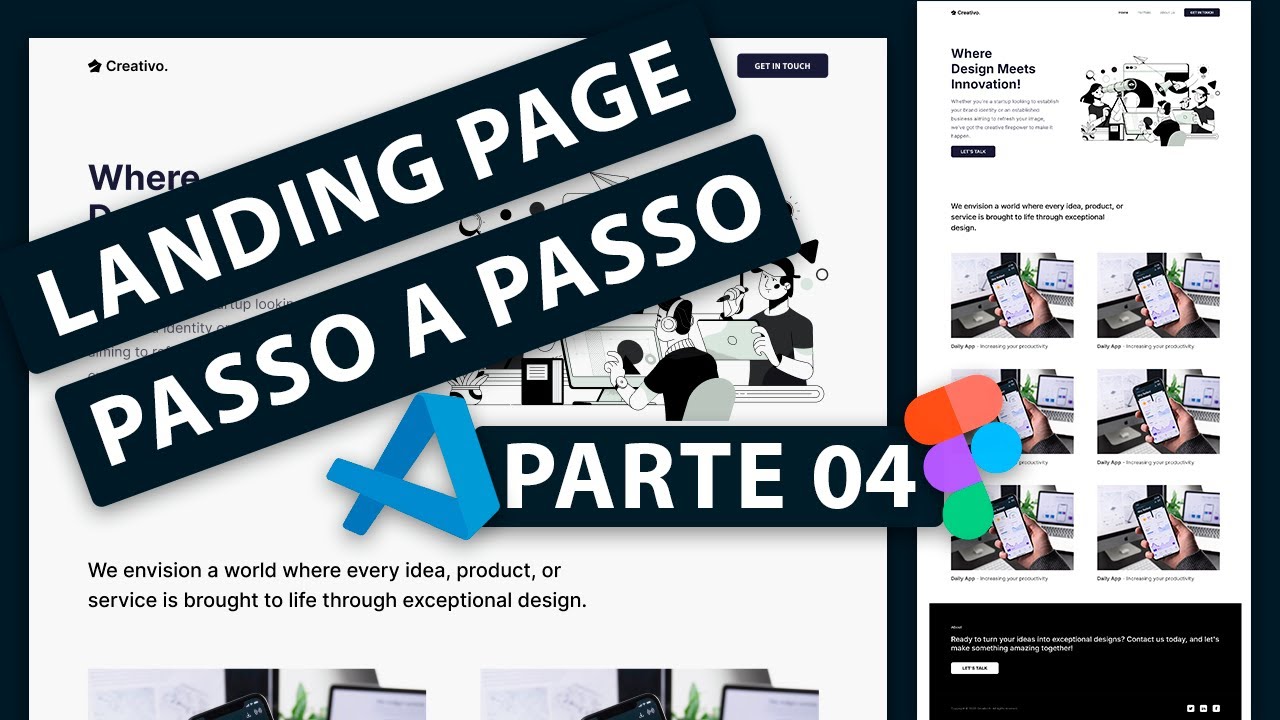 Como criar uma landing page do FIGMA para HTML e CSS - PARTE 04 - YouTube