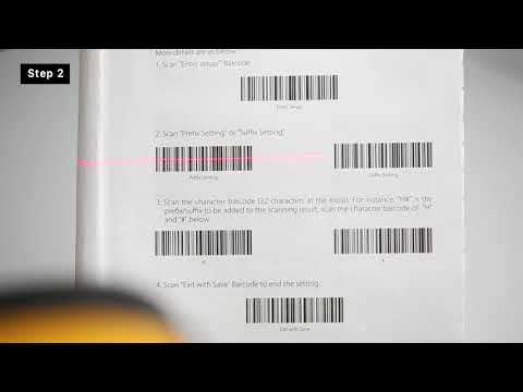 How to Add Prefix/Suffix for Inateck Barcode Scanner?