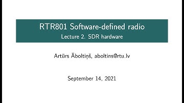 Lecture 2. SDR Harware