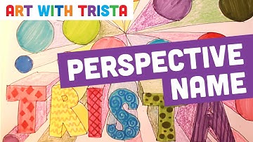 1 Point Perspective Name Art Tutorial - Art With Trista
