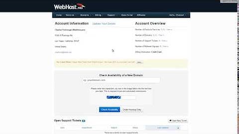 Finding the CPanel and Webmail link in WHMCS