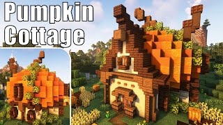 Minecraft Pumpkin Fall Cottage | How to Build a Cute Autumn House