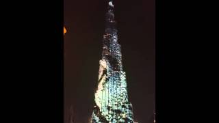 Spectacular Light Show on Burj Khalifa Jan 2016 HD