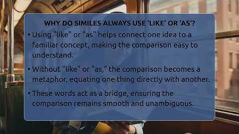 Why Do Similes Always Use 