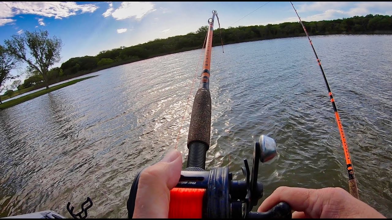 Blue Catfish are FIRING UP In Shallow Water (Plus ANGRY Fisherman)