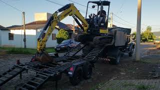WOW | Skilled Operator Unloading a Yanmar Vio 30 Mini Excavator
