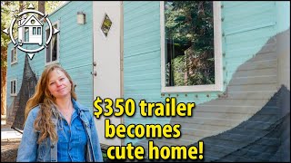 1985 railroad trailer renovated into a CUTE tiny home!