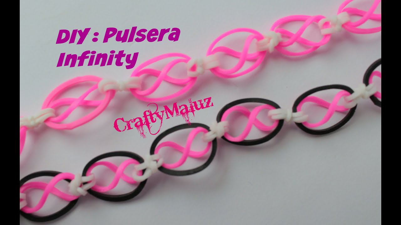 DIY : Pulsera Infinity de gomitas (sin telar) pulsera de gomitas o ligas | Rainbow Loom Bracelet
