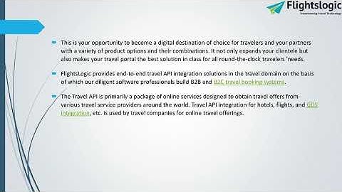Travel API Integration | FlightsLogic