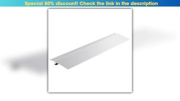 SucceBuy 1in6in 800lbs Door Threshold Ramp Aluminum Adjustable Modular Cable Protector Ramp for