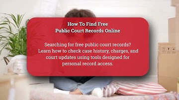 How To Find Free Public Court Records Online