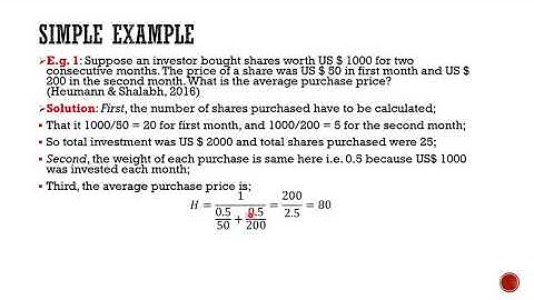 Harmonic Mean II Statistical Methods
