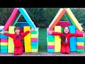 Playhouse From Building Blocks | Chiki-Piki Pretend Play With Construction Toys