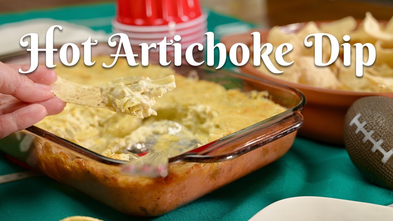 HOT ARTICHOKE DIP WITH GREEN CHILE & CHEESE: Delicious Easy Recipe Perfect for Super Bowl Party