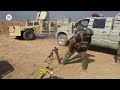 Kurdish fighters practice mortar fire