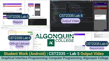 Student Work(Android)|CST2335 – Graphical Interface Programming Lab 5 Output Video|Algonquin College