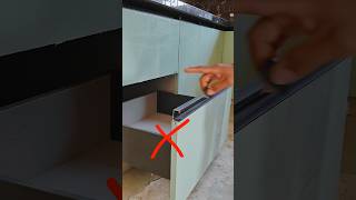 kitchen profile handle safety fittings modular kitchen design #shorts #wood #video