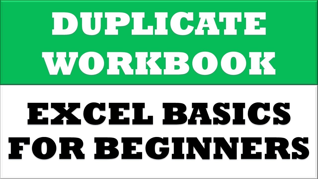 How To Create Duplicate Workbook In Excel 2016 Excel Basics YouTube