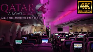 Qatar Airways QR908 Doha to Sydney Experience 4k