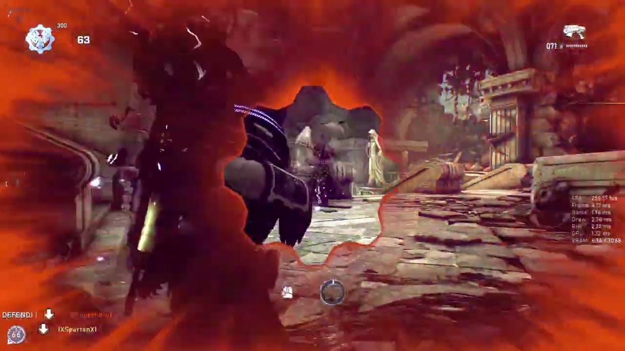 Gears 5 Running Ranked, the struggle in a 3 vs 4.