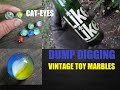 Antique Picking An Old Dump - Cat Eye Marbles - Trash Picking - Bottle Digging - Antiques -