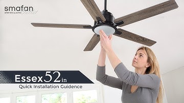 How to install Essex 52" Smart Ceiling Fan Setup Tutorial |  Smafan(Carro)
