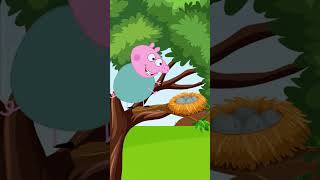 ??eagle protects its eggs from daddy pig animation daddypig story