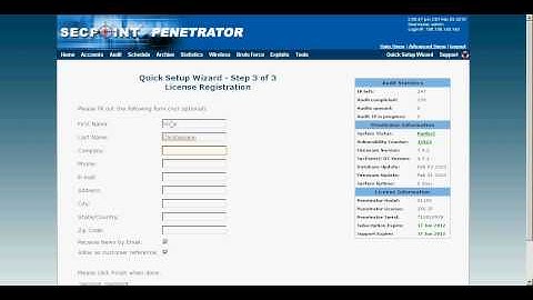 The Penetrator Vulnerability Scanning Appliance - How to run the Setup Wizard