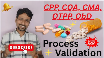 Process Validation | CPP | CQA | QTPP | QbD | CMA | 