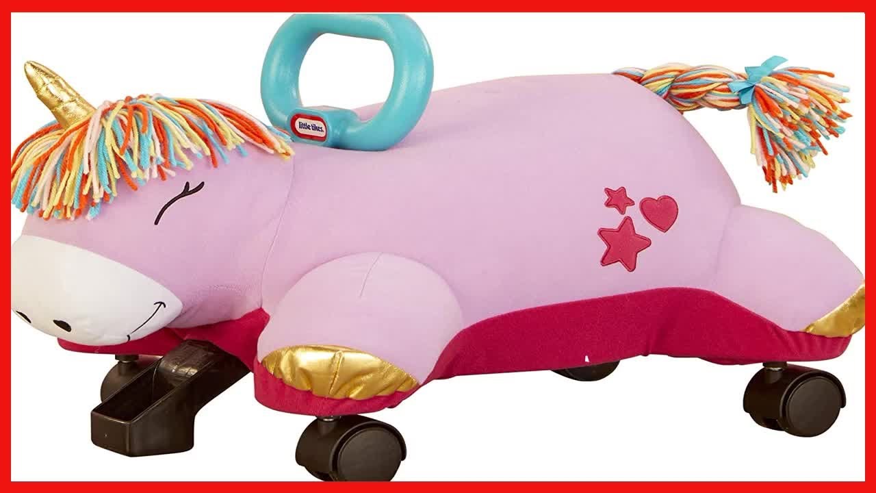 Little Tikes Unicorn Pillow Racer, Soft Plush Ride-On Toy for Kids Ages 1.5  Years and Up