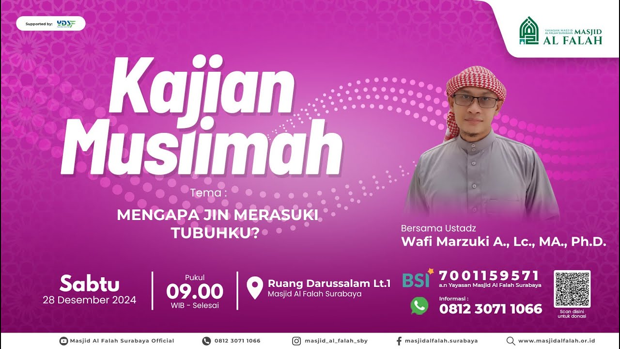 MENGAPA JIN MERASUKI TUBUHKU? - KAJIAN MUSLIMAH - Ustadz Wafi Marzuqi ...