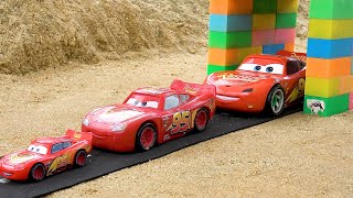 Lightning McQueen's car and friends transform when passing through the magic gate