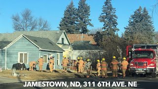 Fire Call At Home In Jamestown, North Dakota