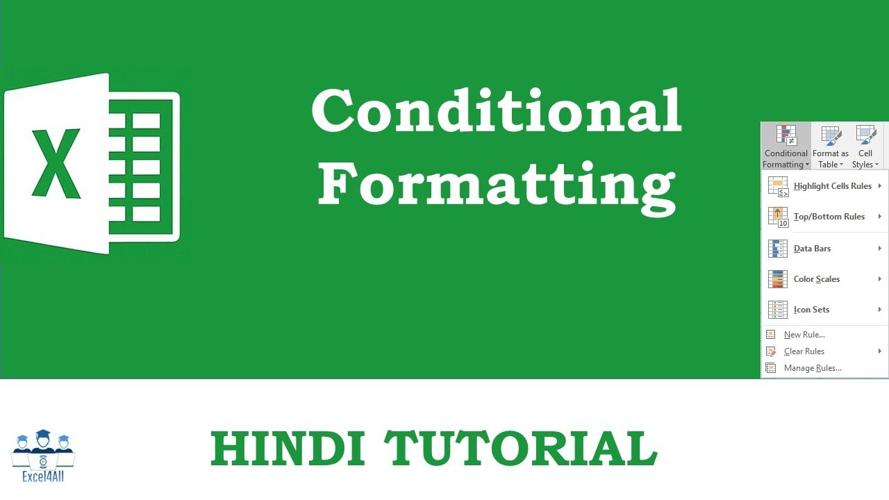 Excel Data Formatting – Conditional Formatting - YouTube