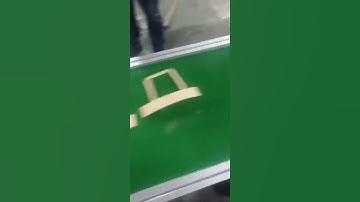 speed adjustable paper flat handle making machine with conveyor belt