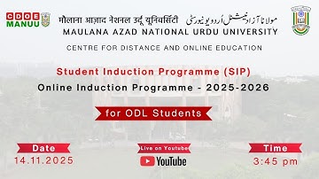Student Induction Programme (SIP) 2025-26