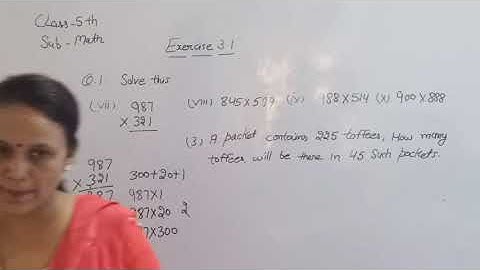 Class -5th | Math | NCERT | Chapter - 3 | Multiplication and Division | ex-3.1 | part -2