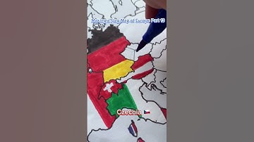 Making a Flag Map of Europe Part 13: Czechia 🇨🇿 #maps #art #flagmap #czechia #czechrepublic #flag