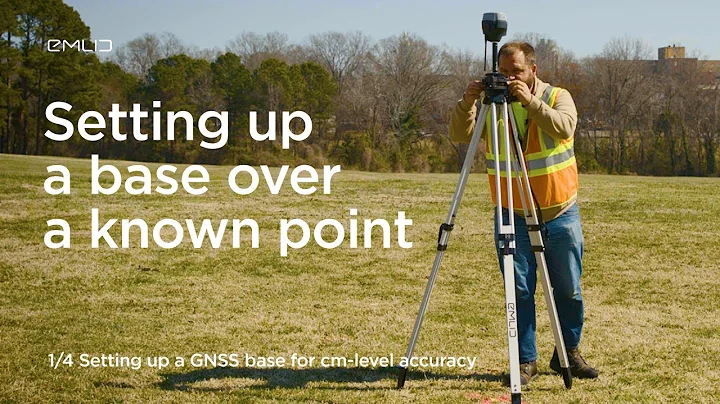 Setting up a GNSS base. Placing a base over a known point