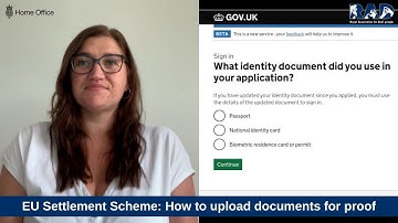 EU Settlement Scheme: How to upload documents for proof on your application