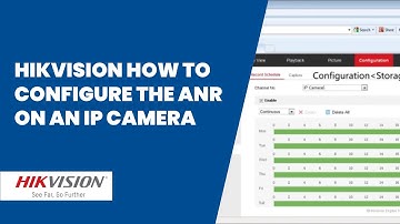 Hikvision how to configure the ANR on an IP Camera/NVR