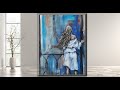 Step by Step Abstract Painting for beginners/Lady in Paris /MariaArtHome