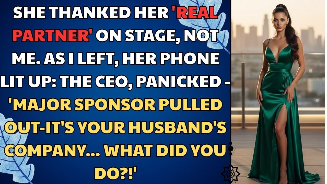 Она поблагодарила своего «настоящего партнера» на сцене, а не меня. Когда я ушел, ее телефон был ...